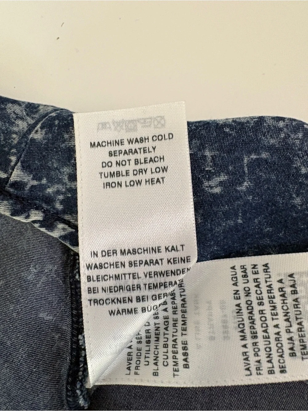 True Religion Blue Dream Wash A Line Tank Top